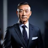 开云体育官网首席赔率分析师陈志远，西装笔挺专业形象，10年欧洲赛事赔率研究背景，表情自信权威